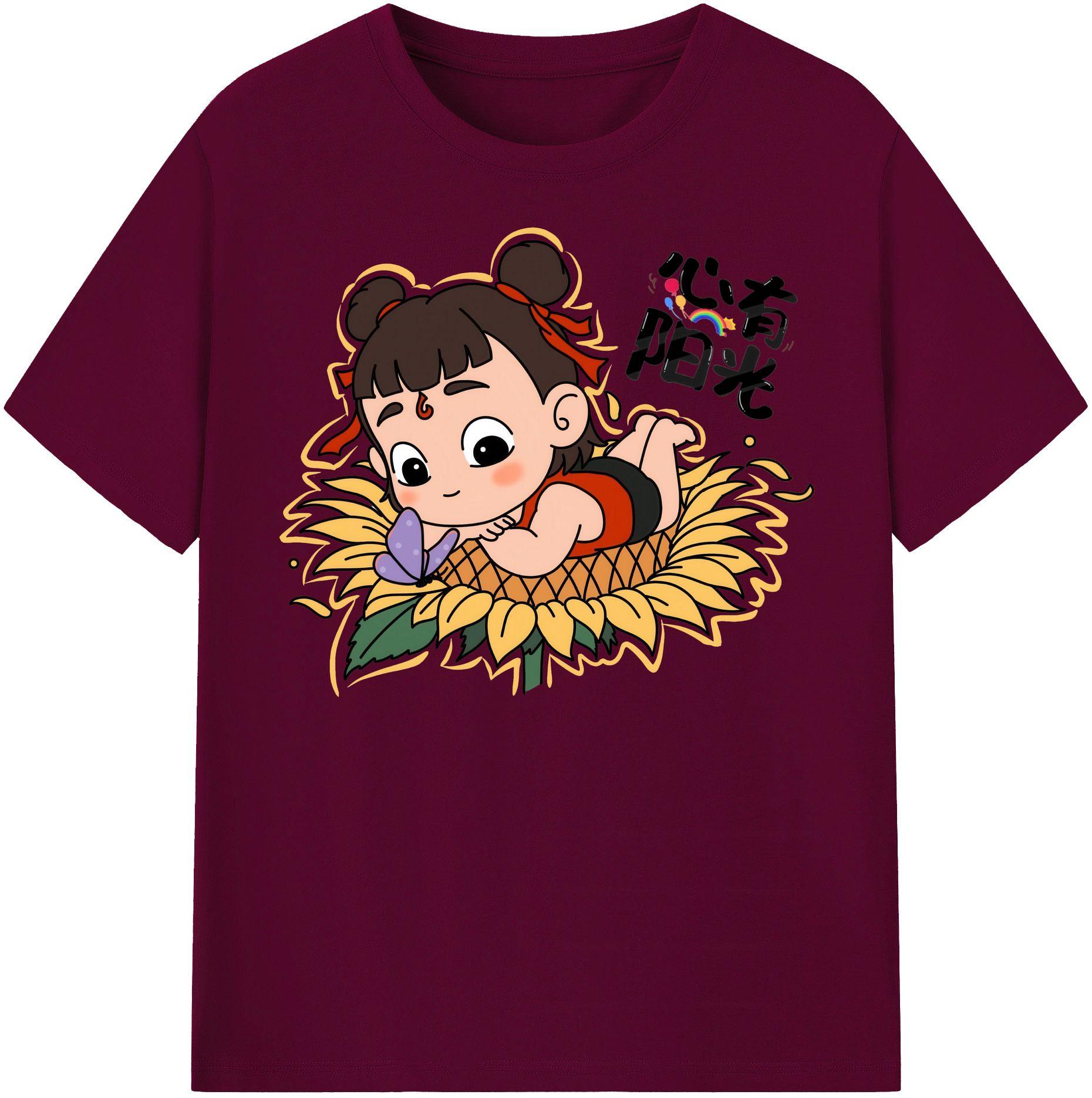 （画像用） Ne Zha 2 ナタ 魔童の大暴れ レディースカジュアルプリントTシャツ（綿100％）